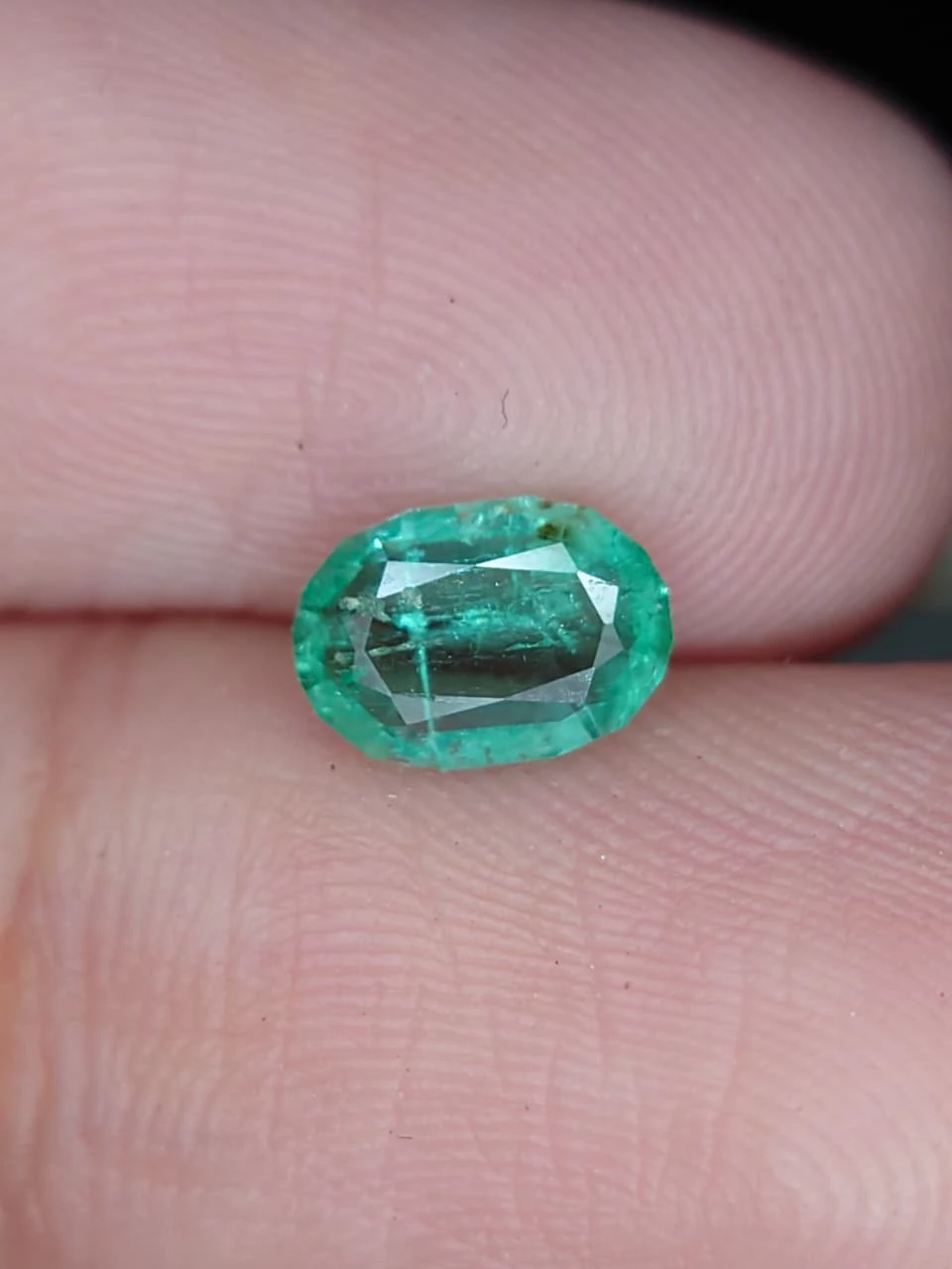 0.68ct Natural Oval Faceted Panjshir Emerald from Afghanistan — view 4